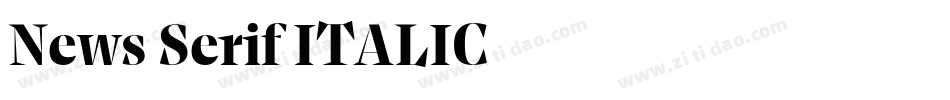 News Serif ITALIC字体转换